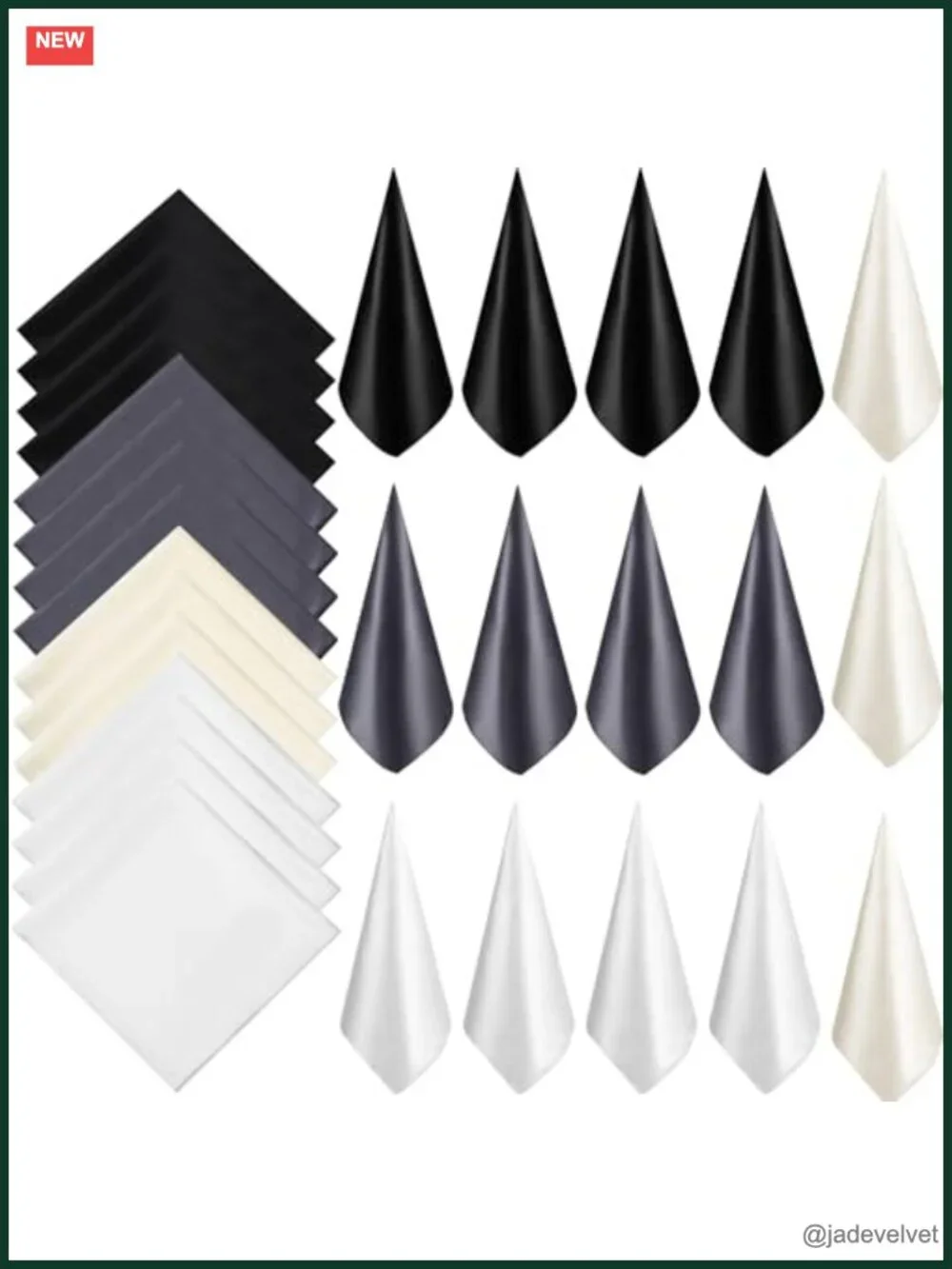 15 Piece Square Neck Scarf Set Small Silk Scarves Bandana Hair Wrap Neckerchief
